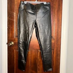 Faux Leather Black Skinny Leggings